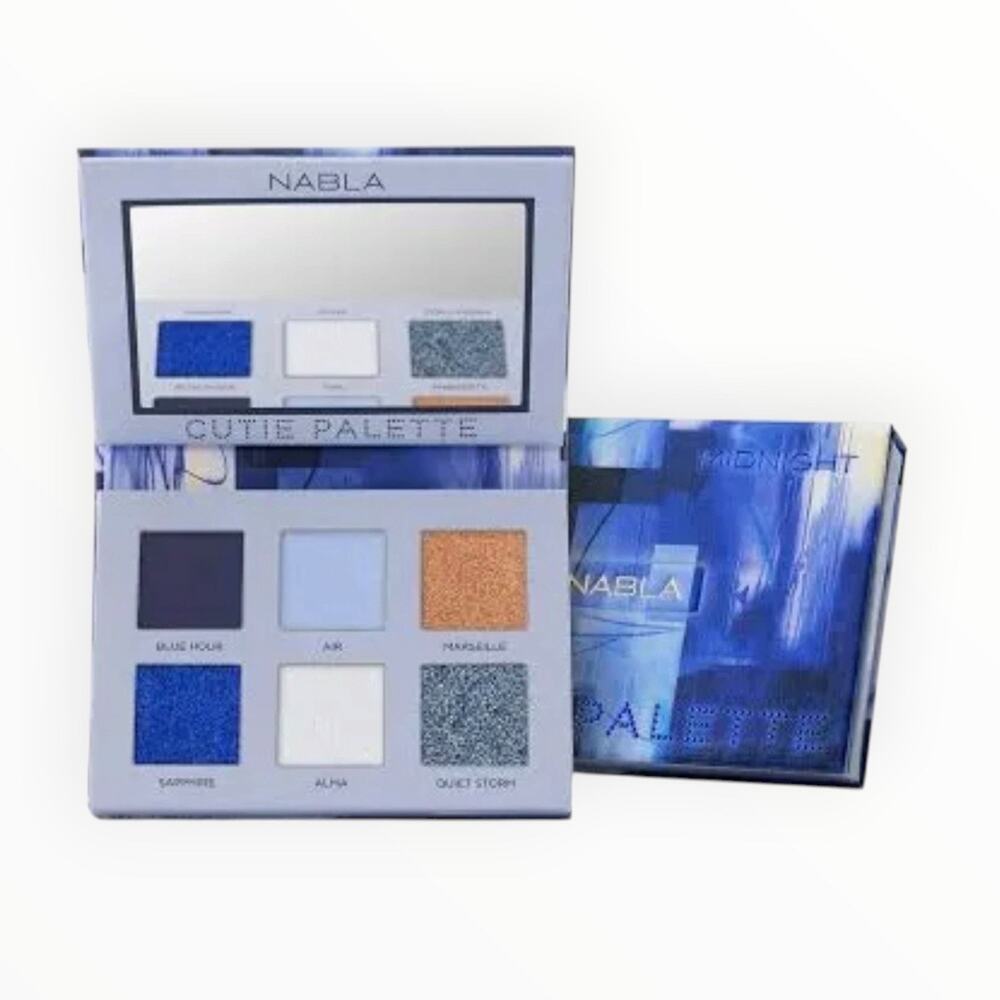 Nabla Cosmetics #6 Midnight Cutie Palette Eyeshadow Discontinued Blue NIB